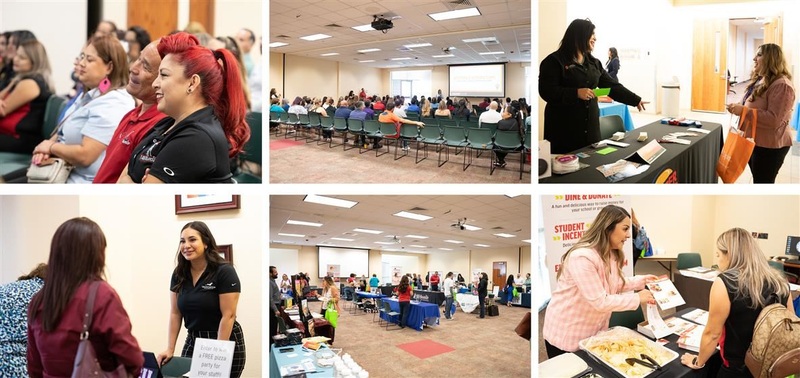Local business and school liaisons participate in expo